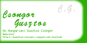 csongor gusztos business card